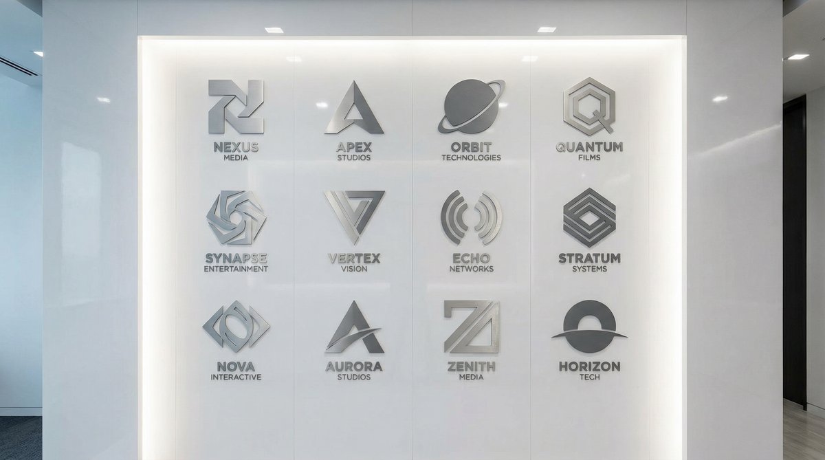 情深叉喔合作影视品牌Logo墙